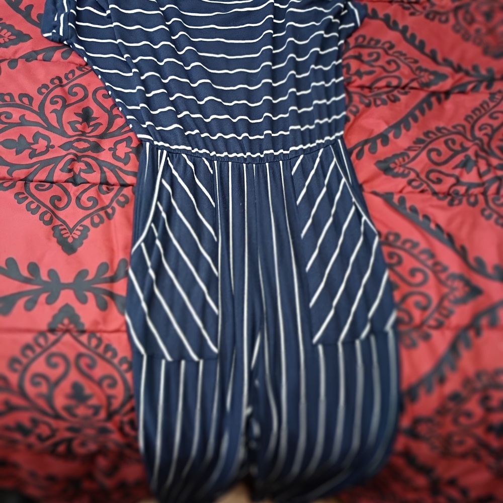 Buckle Black and White Striped Top